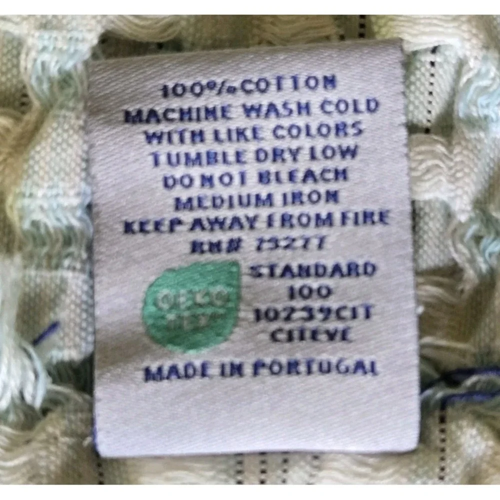 Lumahome by Lumatex Textured Throw Blanket Made In Portugal 100% Cotton 50X60 In